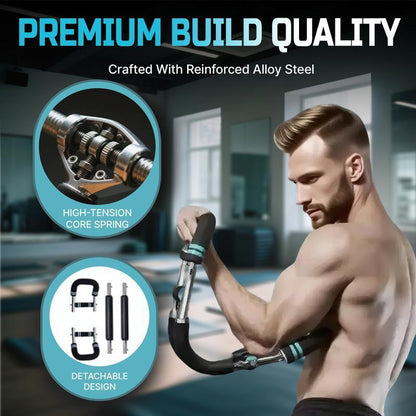 Yagod Adjustable Twist Bar Arm Strengthener 90–120 lbs Resistance | Professional Upper Body Trainer for Arms, Chest & Shoulders | Compact Power Exercise Tool for Home & Gym