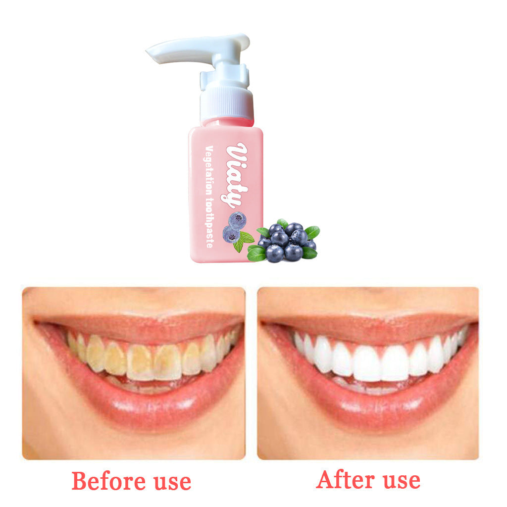 Pressing Natural Blueberry Baking Soda Toothpaste Teeth Whitening Tooth Paste To Remove Dental Stain