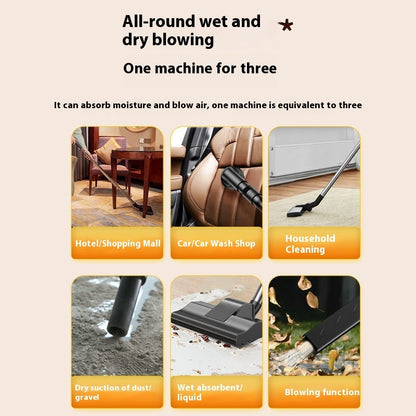Household Large Suction Wet And Dry Powerful High-power Vacuum Cleaner