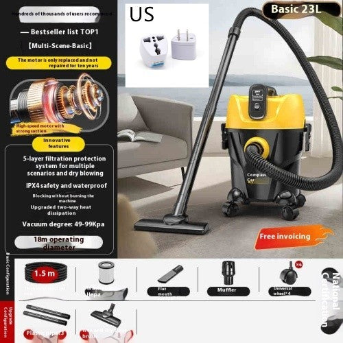 Household Vacuum Cleaner With High Suction Power