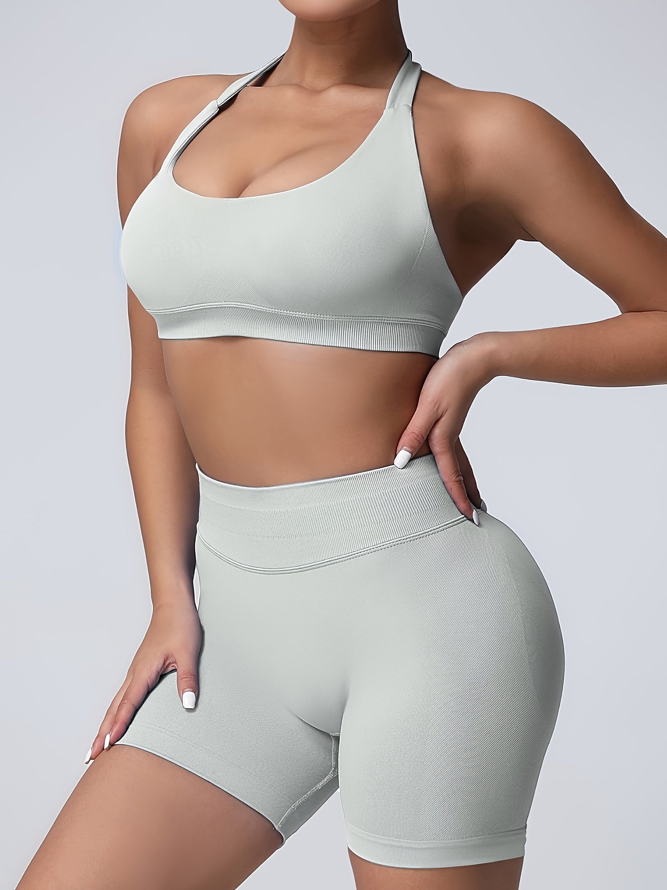 Women’s 3-Pack Activewear Set | Supportive Sports Bra with High-Waisted Shorts | Breathable Quick-Dry Yoga & Workout Outfit for Daily Training