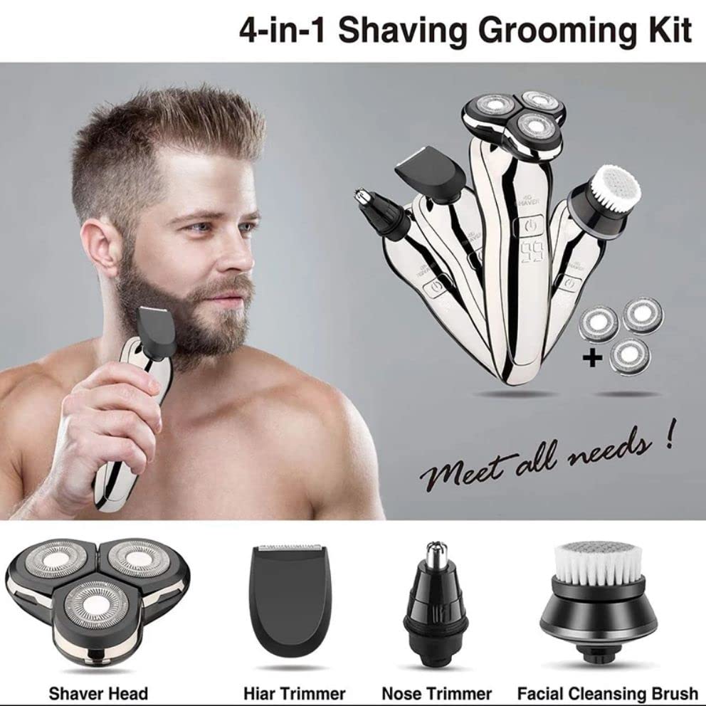 ZOZEN  Men’s Body Wash Razor Kit: Electric Shaver with Built-In Cleanser – Deep Cleansing & Smooth Shave System, Waterproof Rechargeable Grooming Tool
