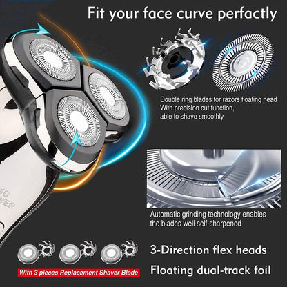 ZOZEN  Men’s Body Wash Razor Kit: Electric Shaver with Built-In Cleanser – Deep Cleansing & Smooth Shave System, Waterproof Rechargeable Grooming Tool