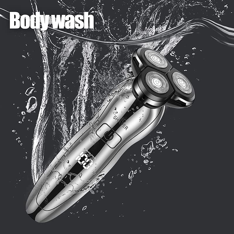 ZOZEN  Men’s Body Wash Razor Kit: Electric Shaver with Built-In Cleanser – Deep Cleansing & Smooth Shave System, Waterproof Rechargeable Grooming Tool