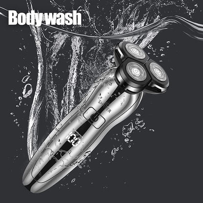 ZOZEN  Men’s Body Wash Razor Kit: Electric Shaver with Built-In Cleanser – Deep Cleansing & Smooth Shave System, Waterproof Rechargeable Grooming Tool