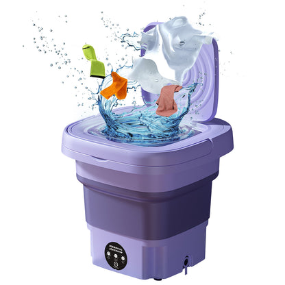 Foldable  Washing Machine  Portable Laundry Machine With Detachable Drain Basket 3 Modes Electric Clothes Washer For Underwear Socks Towels Baby Clothes