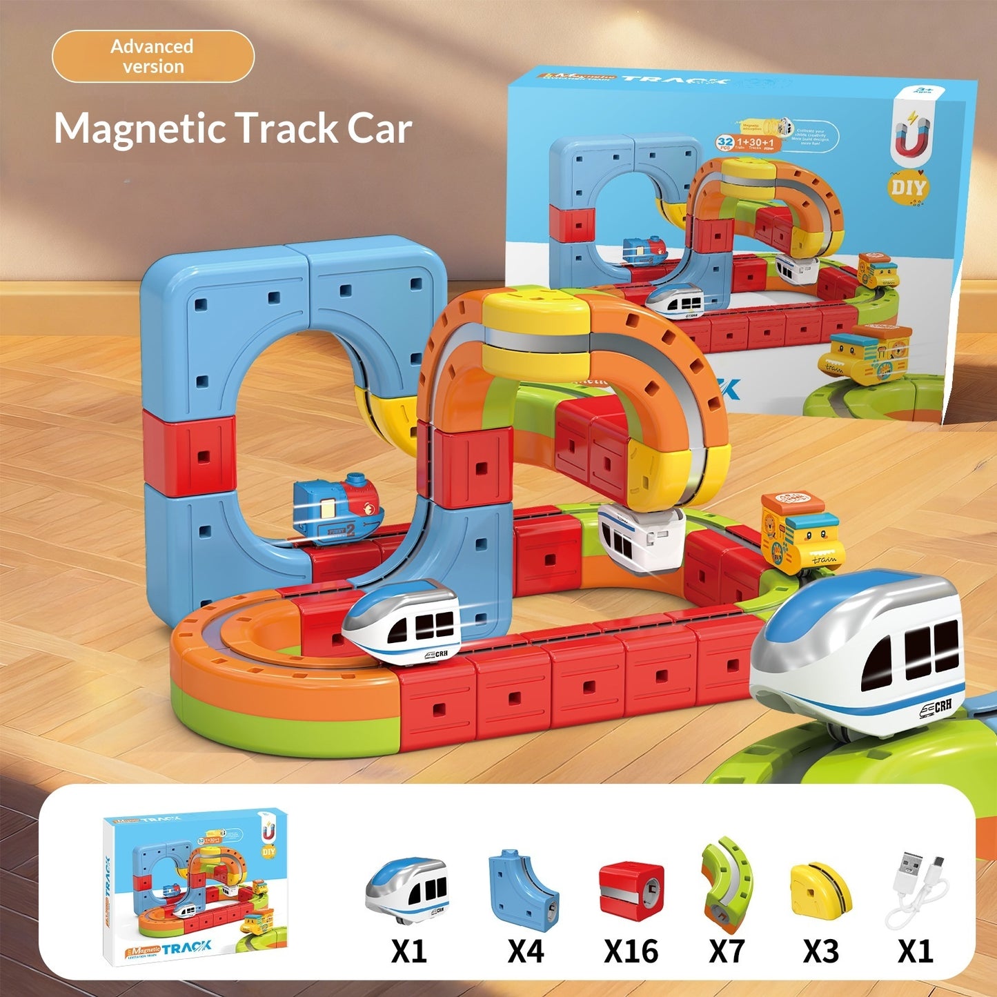 Magic 3D Track Car Children's Magnetic Building Blocks