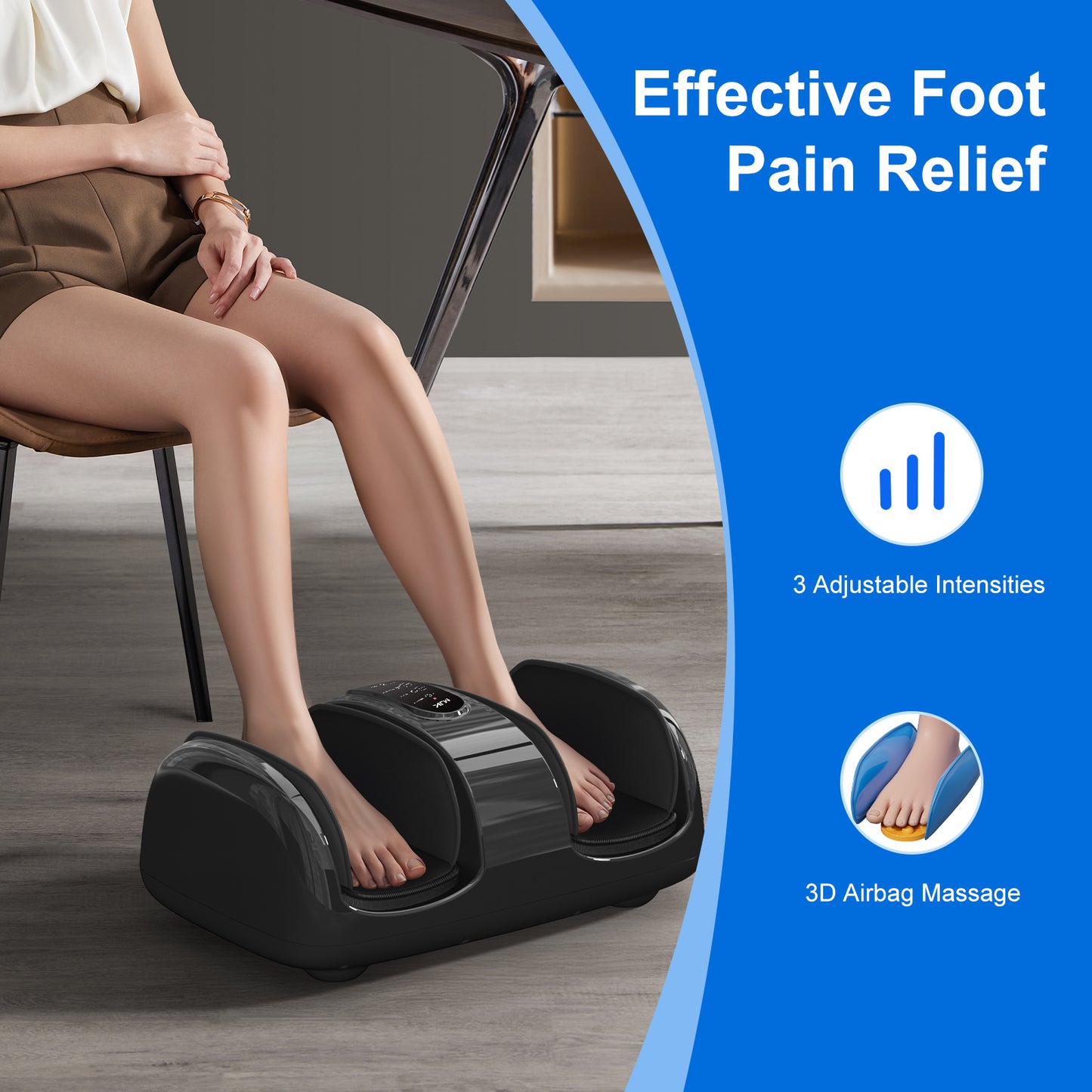 HB5006 Automatic Foot & Leg Massager with Heat | Deep Shiatsu Kneading, Multi-Function Therapy for Relaxation, Stress Relief & Improved Circulation at Home