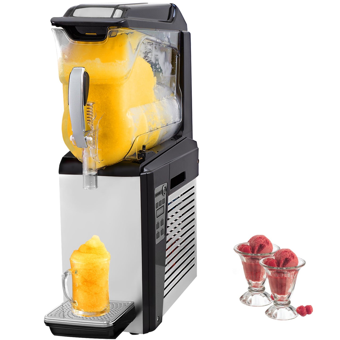 10L Professional Slushy Machine for Home & Business | 600W Powerful Frozen Beverage Machine | One-Tank Slushie Maker with Automatic Cleaning System