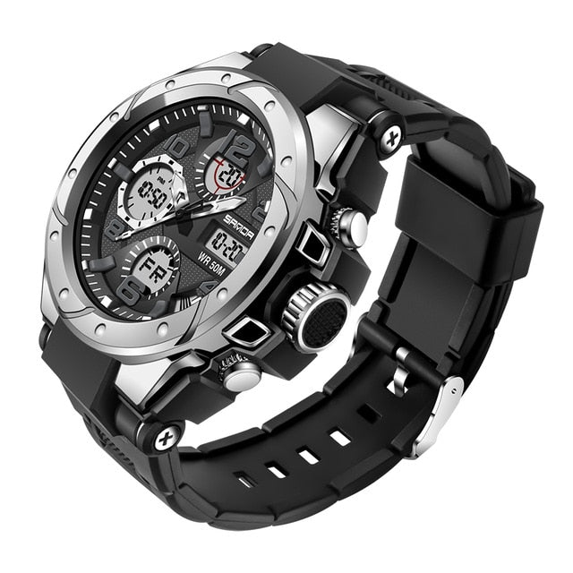 SANAD Premium Luxury Men’s Military Sport Watch | Shock-Resistant Tactical Design | Waterproof Chronograph with Rugged Steel Build