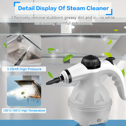 Grenade Steam Cleaner, Pressurized Handheld Cleaner For Household Use, Equipped With 12 Accessories, For Multiple Surfaces And A Powerful Home Steam Machine For Cleaning In Various Scenarios.
