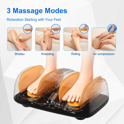 HB5006 Automatic Foot & Leg Massager with Heat | Deep Shiatsu Kneading, Multi-Function Therapy for Relaxation, Stress Relief & Improved Circulation at Home