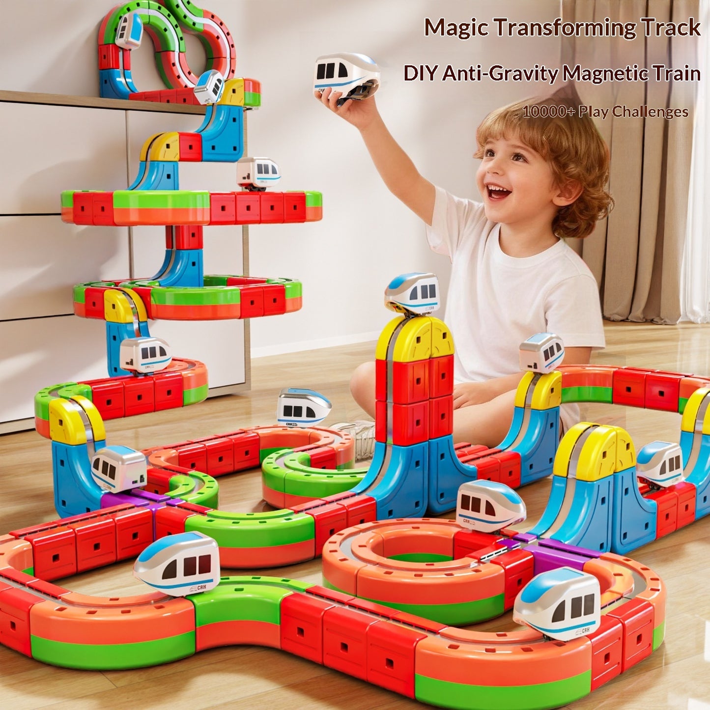 Magic 3D Track Car Children's Magnetic Building Blocks