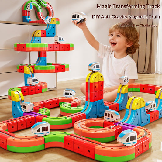 Magic 3D Track Car Children's Magnetic Building Blocks