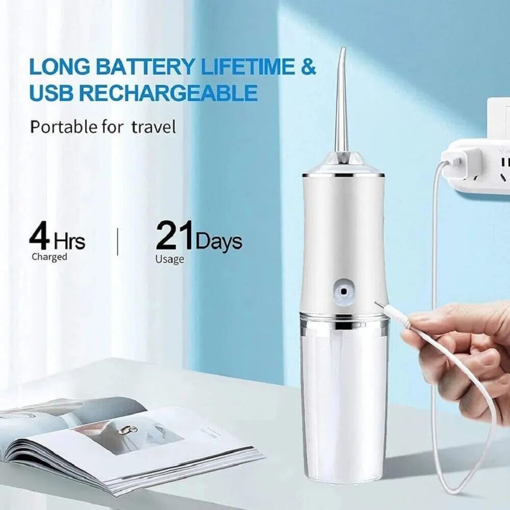 Portable Oral Irrigator with 3 Cleaning Modes – USB Rechargeable, 240ml Water Floss for Healthy Gums