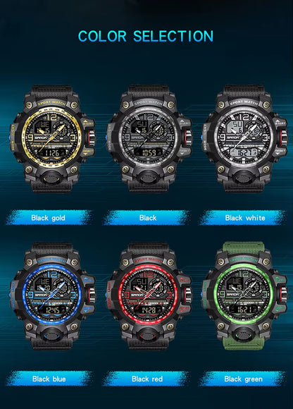 SANDA Waterproof Men’s Electronic Quartz Sports Watch – Fashionable and Functional for All Occasions