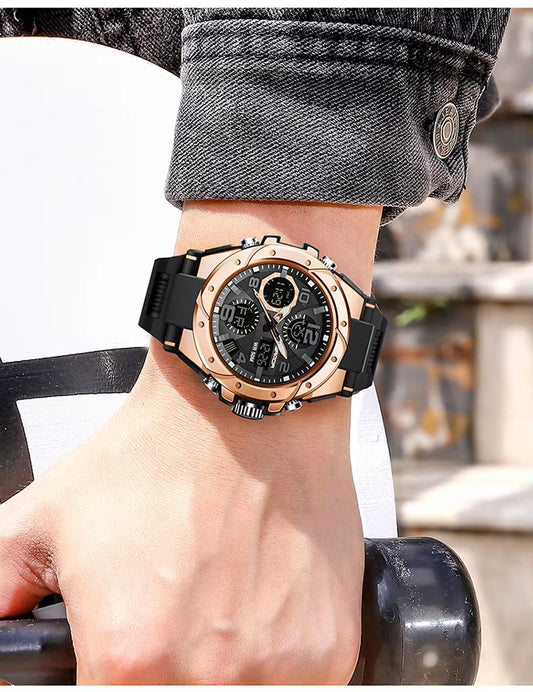 SANAD Premium Luxury Men’s Military Sport Watch | Shock-Resistant Tactical Design | Waterproof Chronograph with Rugged Steel Build