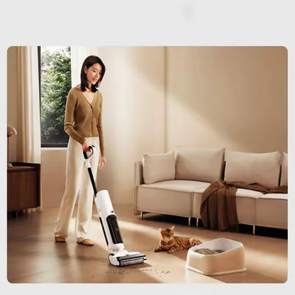 Floor Scrubber with 4 Mop Pads, Spin Mop for Deep Cleaning, 30s Heat-Up, 550ml Water Tank, Suitable for Hardwood, Tile & Laminate Floors