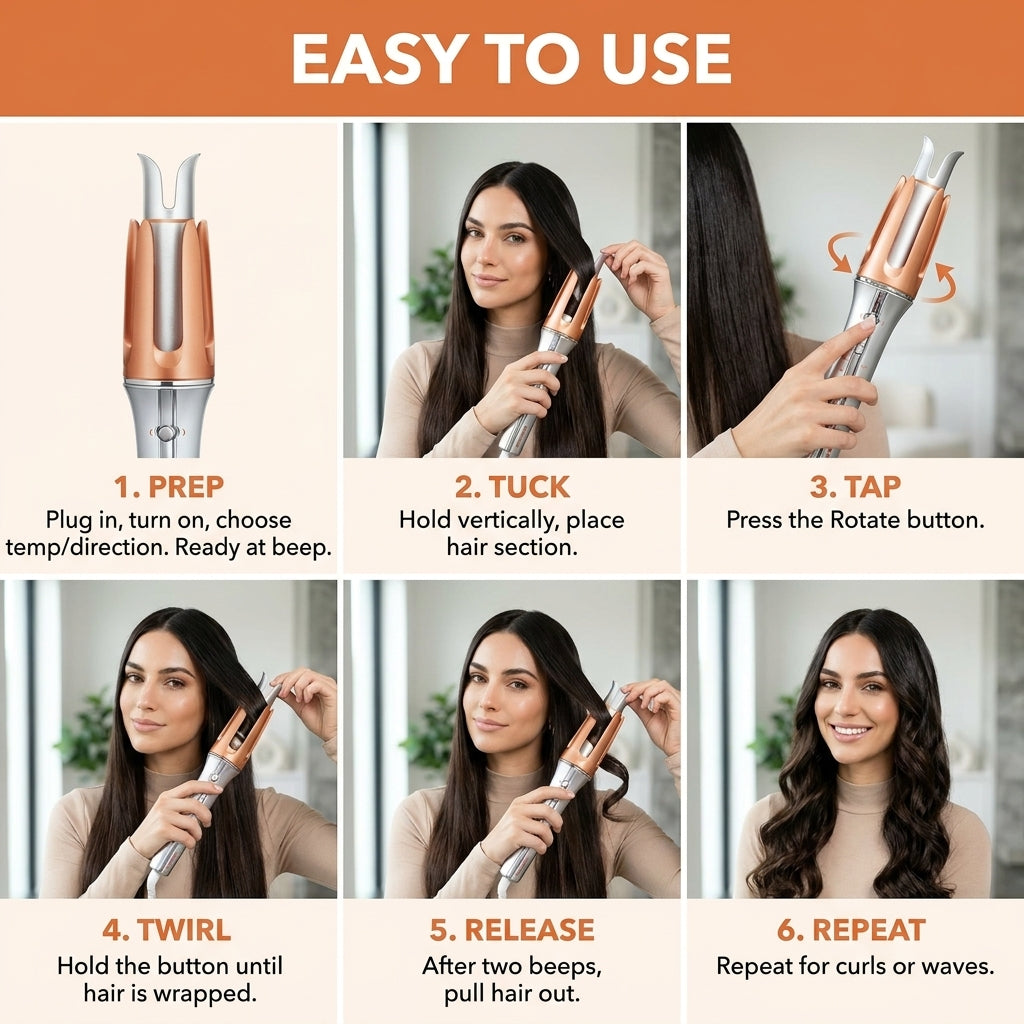 SHEGLAM™ Vertigo Spin Auto Hair Curler