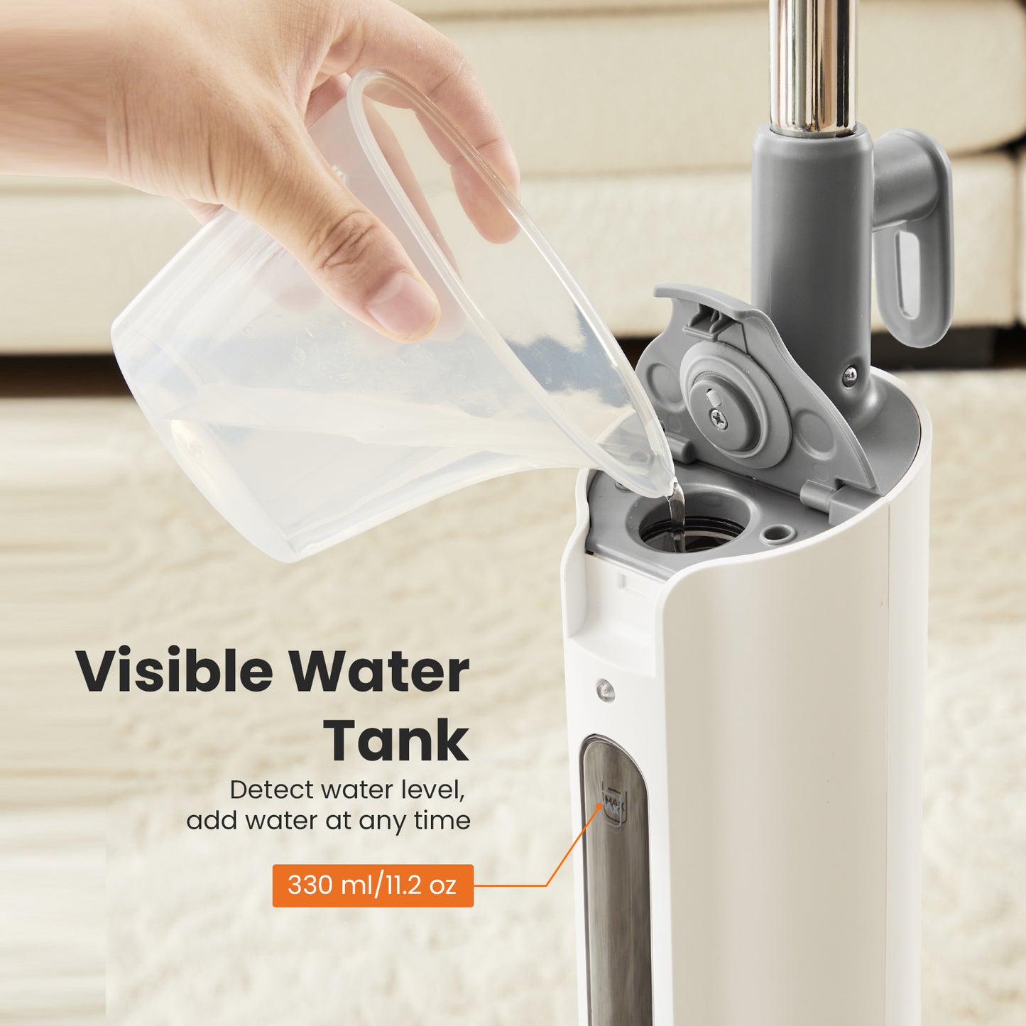 Steam Mop For Floor Cleaning,Lightweight Floor Steamer Cleaner For Hardwood-Tile-Laminate Floors Carpet, 2 Washable Pad