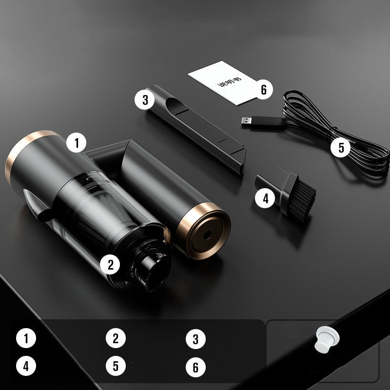 Handheld Cordless Vacuum Cleaner, 4-in-1 Wireless Rechargeable Mini Vacuum & Air Duster, 15000PA Strong Suction with LED Light for Car, Home & Office