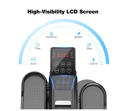 Under-Desk Elliptical Machine for Home & Office | Quiet Seated Pedal Exerciser with Adjustable Resistance | Compact Electric Leg Trainer for Seniors & Desk Workers