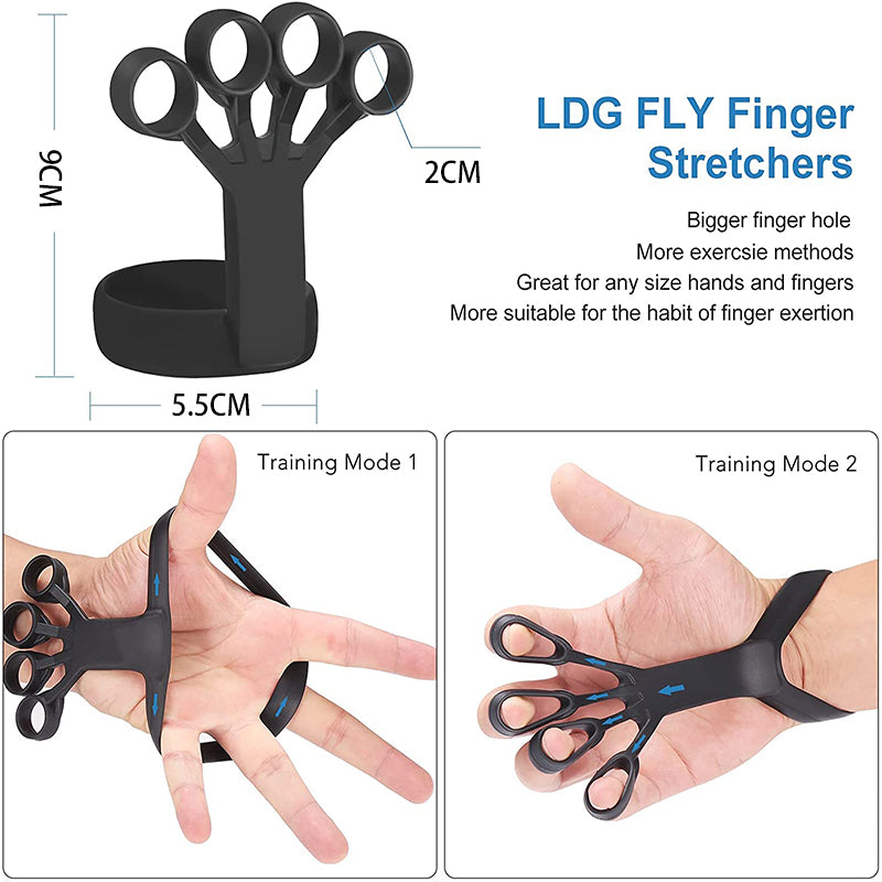 Silicone Finger Grip Strengthener for Hand Therapy | Finger Exercise Stretcher for Arthritis Relief | Ergonomic Hand Grip Trainer for Rehabilitation, Recovery & Daily Strength Training