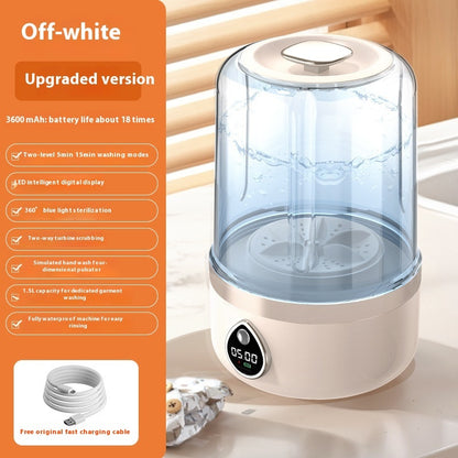 Mini Household Washing Machine | Portable Deep Cleaning for Small Loads, Baby Clothes & Underwear | Perfect for Dorms, Apartments, Hotels & Travel | Quiet, Energy-Saving (White)