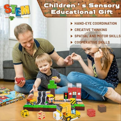 Magnetic Block Toy Engineering Set – 100PCS Creative Building Blocks | STEM Learning Construction Toy for Kids | Strong Magnet Educational Puzzle for Boys & Girls