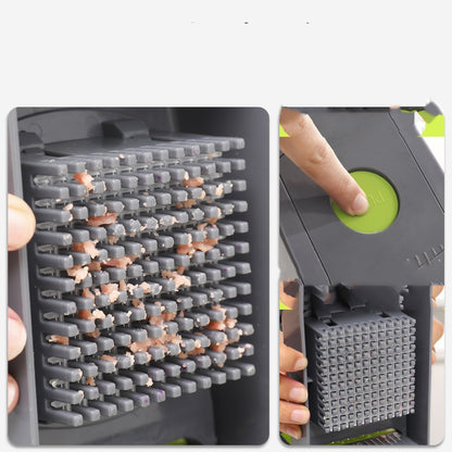 Quick Slice 14-in-1 Vegetable Cutter – Professional Food Chopper, Mandoline Slicer, and Spiralizer Set with Container (Household Kitchen Essential Gadget)