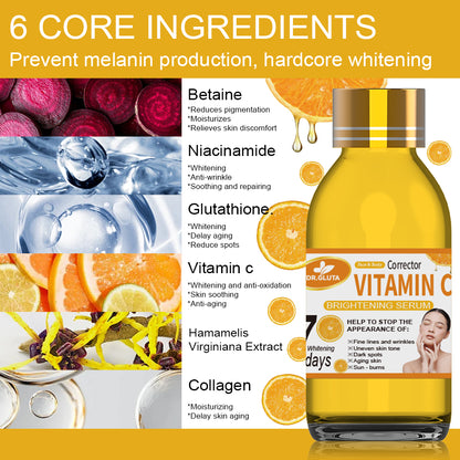 Vitamin C Serum Brightening Skin 7 Days Anti-aging Moisturizer Skin Care VC Body Serum 125ml
