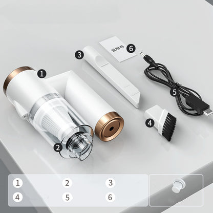 Handheld Cordless Vacuum Cleaner, 4-in-1 Wireless Rechargeable Mini Vacuum & Air Duster, 15000PA Strong Suction with LED Light for Car, Home & Office