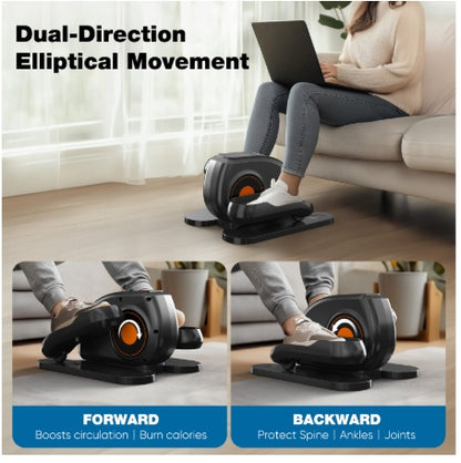 Under-Desk Elliptical Machine for Home & Office | Quiet Seated Pedal Exerciser with Adjustable Resistance | Compact Electric Leg Trainer for Seniors & Desk Workers