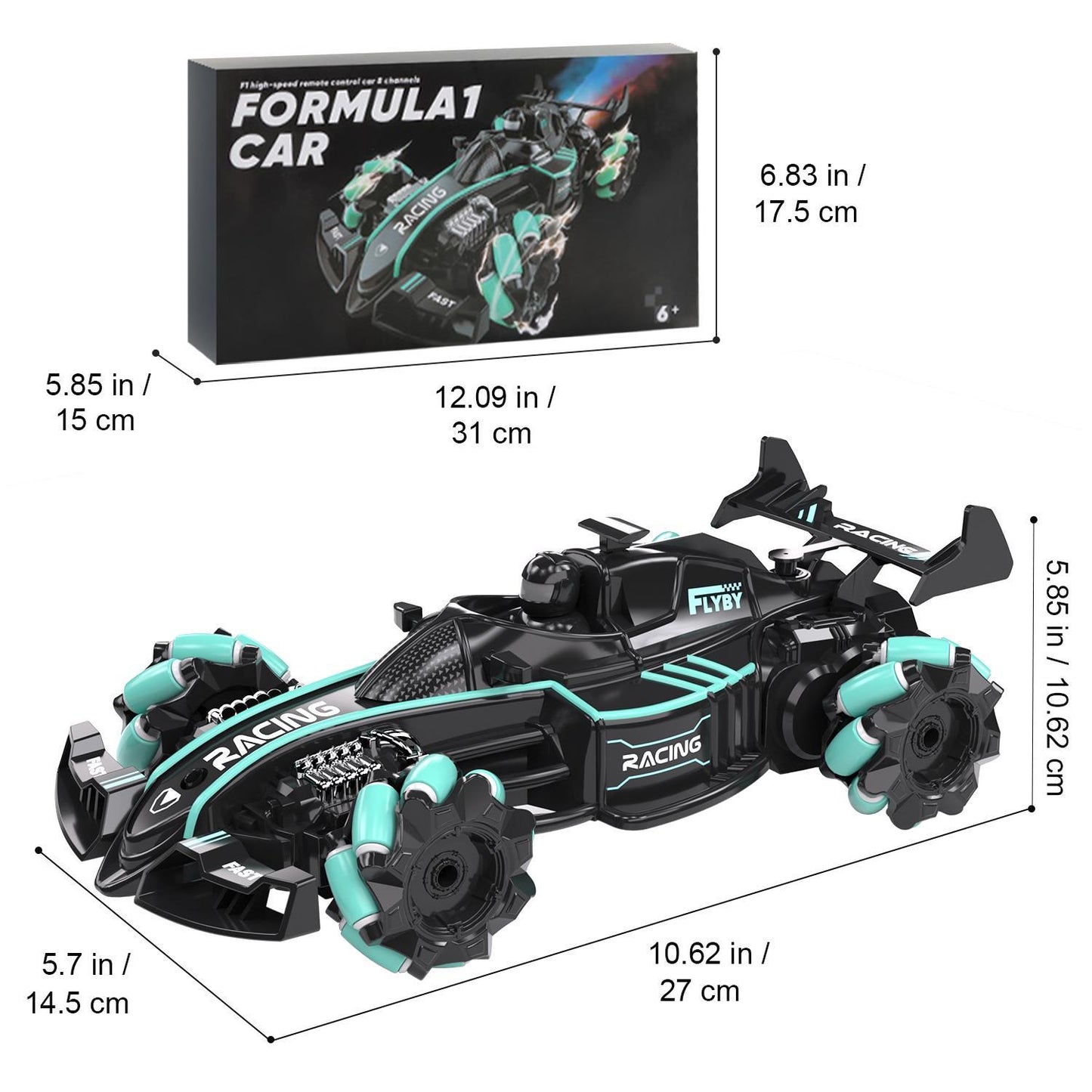 Formula-1 Style Full Drift Racing Car Toy with Dual Control Modes, Gesture-Sensing Hand Controller & 2.4GHz Remote, High-Speed RC Car for Kids and Adults