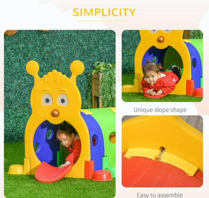 Tunnel Kids Outdoor Play, Multicolor 59 Inches Long, Non-toxic PP, Toddler Toy For 3-6 Years Old