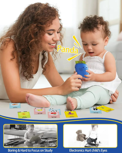 Talking Flash Cards,Kids Toddler Flash Cards With 224 Sight Words,Montessori Toys,Autism Sensory Toys,Speech Therapy Toys,Learning Educational Gifts For Age 1 2 3 4 5 Years Old Boys And Girls