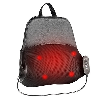 Heated 3D Kneading Back Massager Pillow | Deep Tissue Shiatsu Cushion for Neck, Waist & Lumbar Spine | Ergonomic Pain Relief Massage Pad for Home, Office & Car