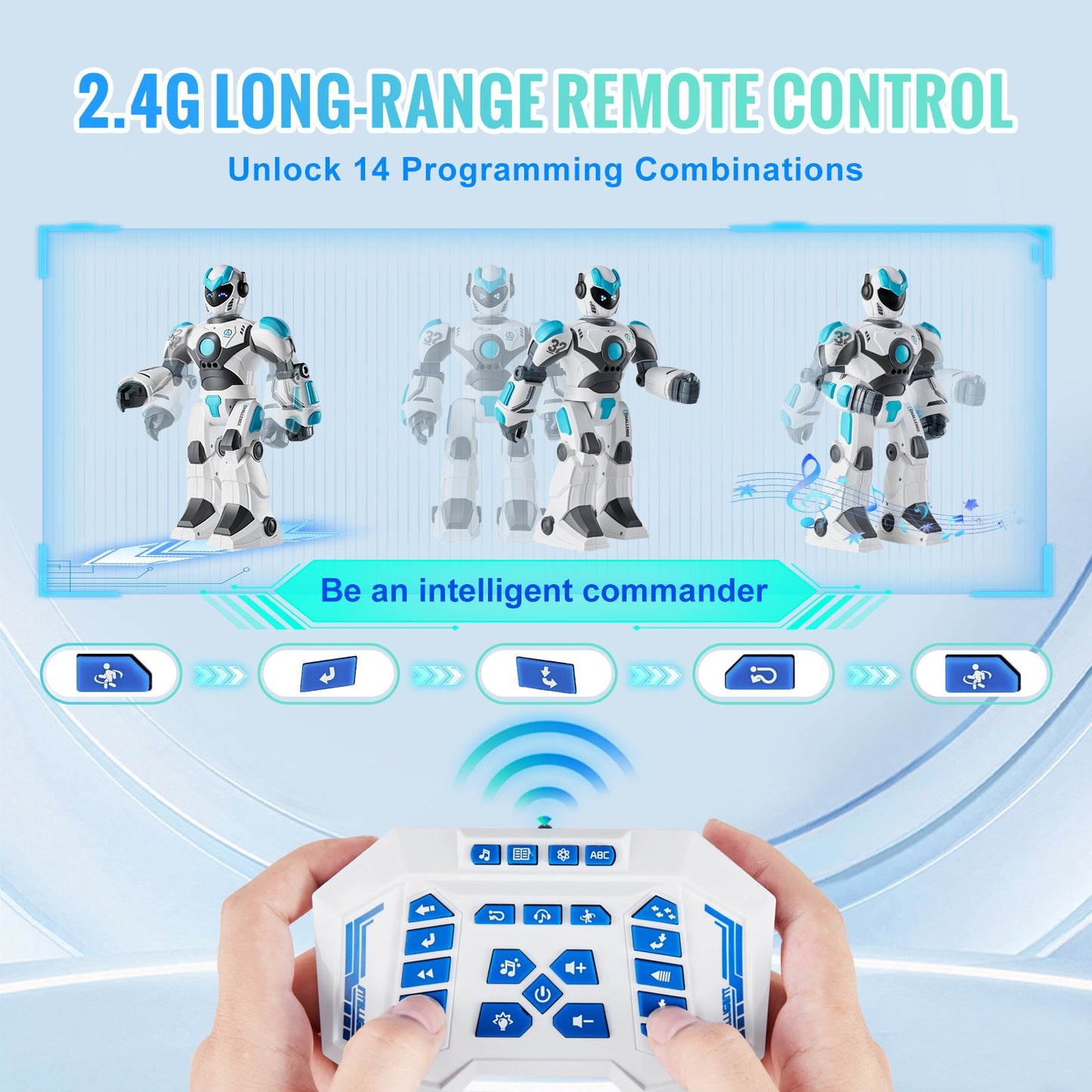 VEVOR RC Robot Toy – Dancing, Talking & Gesture Control, Programmable Voice Remote Robot for Kids & Teens