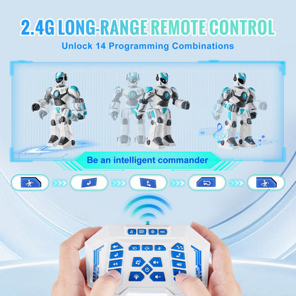 VEVOR RC Robot Toy – Dancing, Talking & Gesture Control, Programmable Voice Remote Robot for Kids & Teens