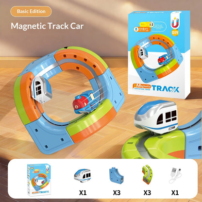 Magic 3D Track Car Children's Magnetic Building Blocks