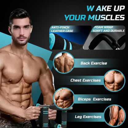 Yagod Adjustable Twist Bar Arm Strengthener 90–120 lbs Resistance | Professional Upper Body Trainer for Arms, Chest & Shoulders | Compact Power Exercise Tool for Home & Gym