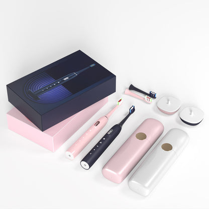 Magnetic Levitation Electric Toothbrush, Smart Sonic Toothbrush for Adults & Teens, 8 Brush Heads, 6 Cleaning Modes, 45000 VPM Motor, IPX7 Waterproof, 2-Min Timer, Wireless Charging, 100-Day Battery Life