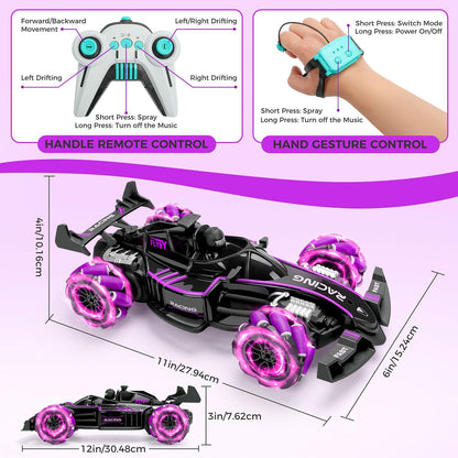 Formula-1 Style Full Drift Racing Car Toy with Dual Control Modes, Gesture-Sensing Hand Controller & 2.4GHz Remote, High-Speed RC Car for Kids and Adults