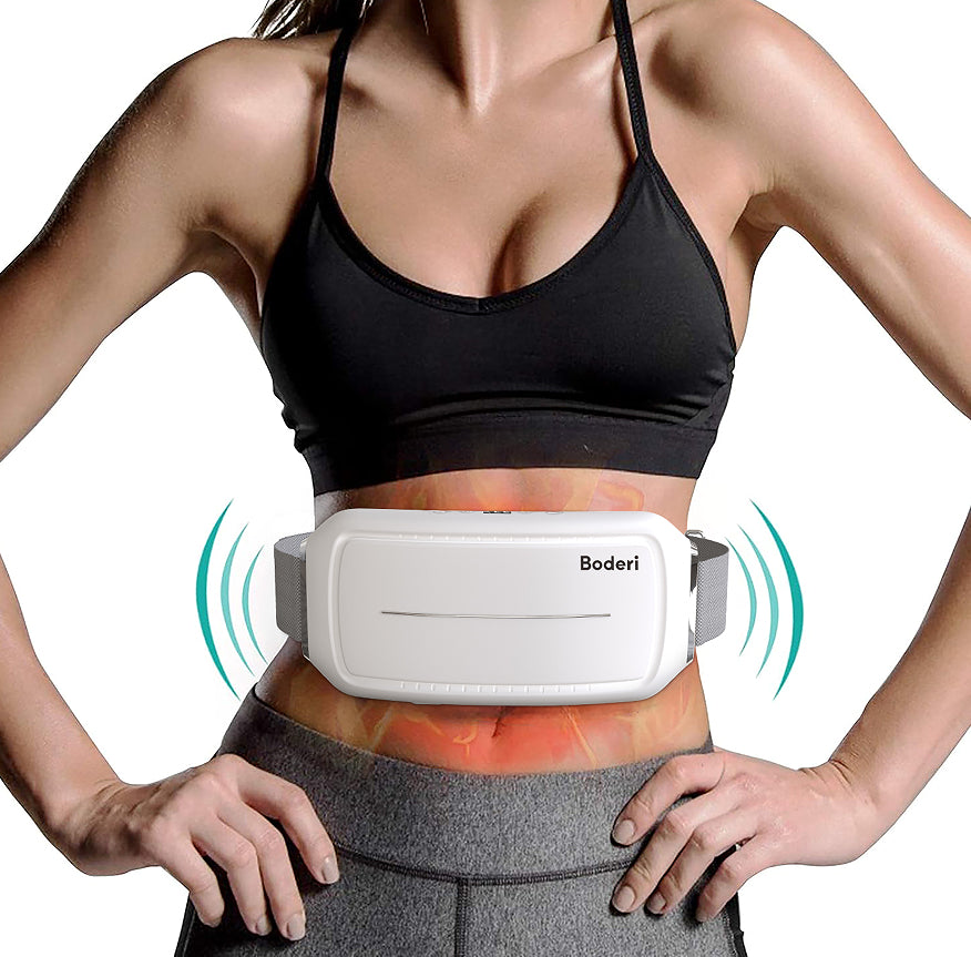 Boderi Rechargeable Heat Massage Belt – Electric Pain Relief Belt for Lower Back, Waist & Abdominal Cramps | Soothing Heat Therapy, Cordless & Adjustable Fit