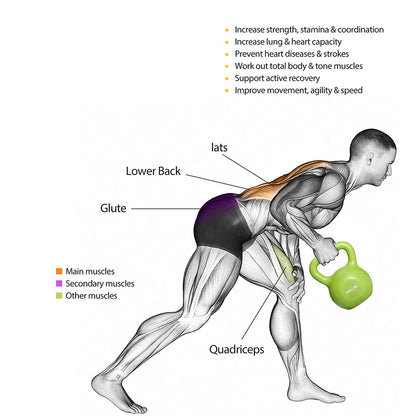 5 lb Kettlebell for Women – Vinyl Coated Strength Training Kettle Bell with Wide Comfortable Grip Handle | Home Gym Weight for Toning, Cardio & Full-Body Workouts