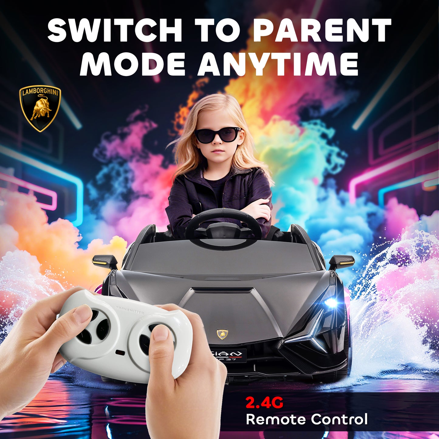 Lamborghini SIAN Kids Electric Ride-On Car with Remote Control – Luxury Licensed Sports Car for Boys & Girls