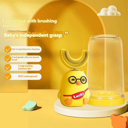 Children's Electric Toothbrush U-shaped Soft Bristle Cleaning Tool