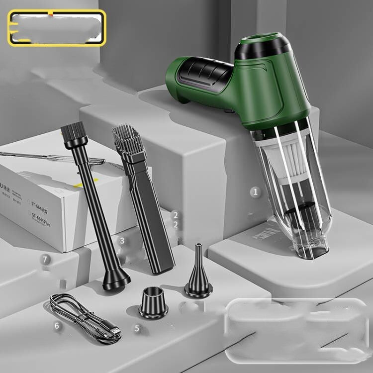 High-Power Handheld Car Vacuum Cleaner, 9000Pa Strong Suction Cordless Vacuum with LED Light, Multi-Nozzle Attachments for Car, Home & Office Cleaning