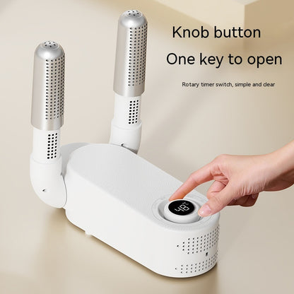 Intelligent Heat & Sterilization System] Electric Shoe Dryer and Deodorizer – Fast Drying Boot Warmer with Adjustable Timer, UV Sanitization, Compact Folding Design, Quiet Operation