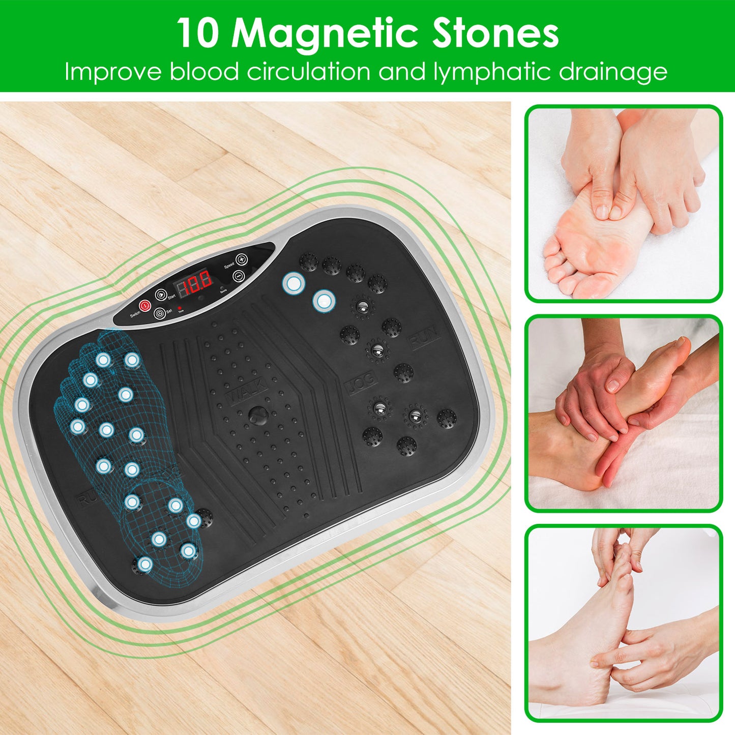 Whole Body Vibration Exercise Machine with Resistance Bands & Remote Control | High-Intensity Vibration Platform for Weight Loss, Fat Burning, Muscle Toning & Home Fitness Training